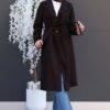 Anna Cashmere Coat Bitter Coffee - Image 3