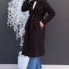 Anna Cashmere Coat Bitter Coffee - Image 4
