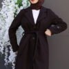 Anna Cashmere Coat Bitter Coffee - Image 5