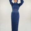 ✨ Abayas Affordable|Glittery Knitwear Dress with Elastic Waist|18322 - Image 5