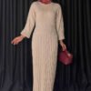 ✨ Abayas Affordable|Glittery Knitwear Dress with Elastic Waist|18322 - Image 8
