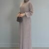 ✨ Abayas Affordable|Glittery Knitwear Dress with Elastic Waist|18322 34 Abayas Affordable