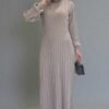 ✨ Abayas Affordable|Glittery Knitwear Dress with Elastic Waist|18322 - Image 3