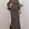 Beyda Hijab Dress 13 beyda tesettur elbise kahverengi 114428 24 B
