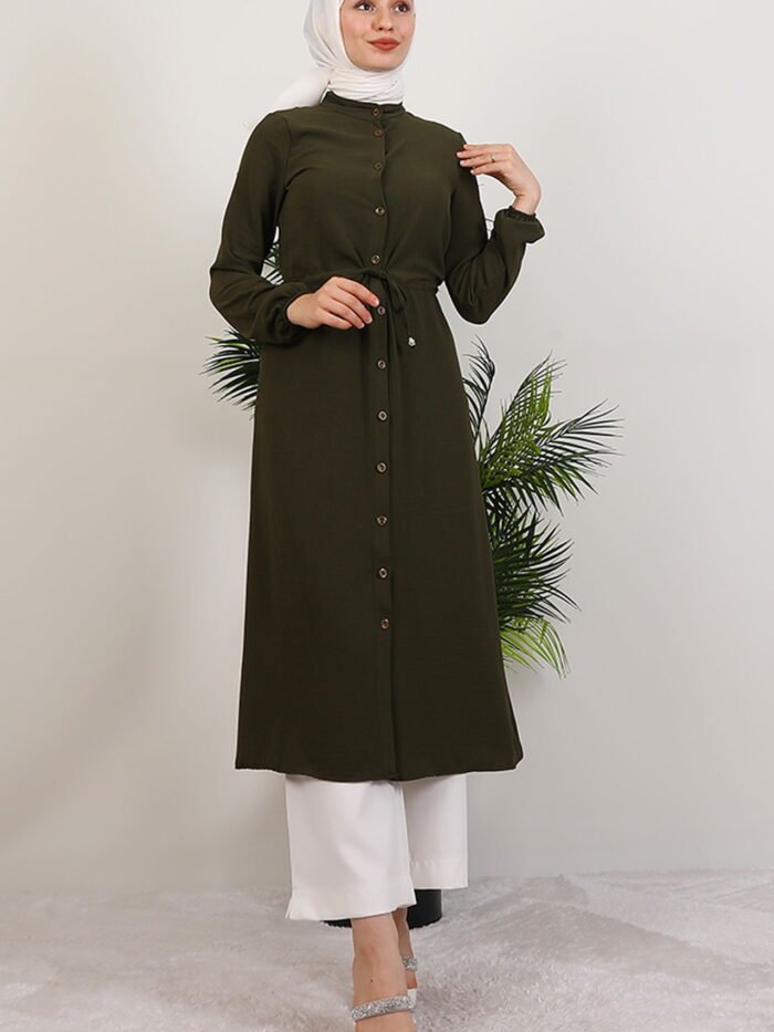 Buttoned Cape Khaki