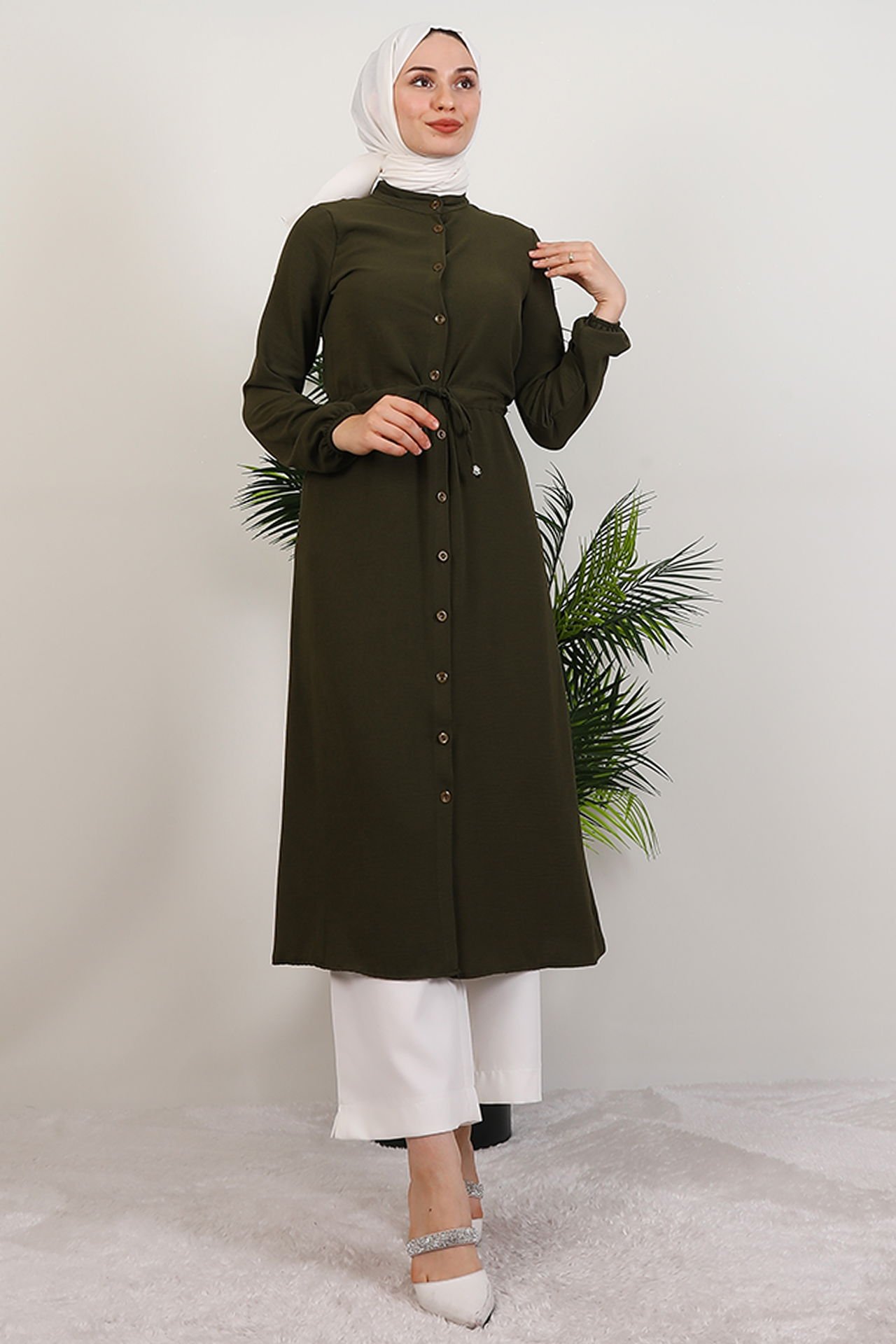 Buttoned Cape Khaki