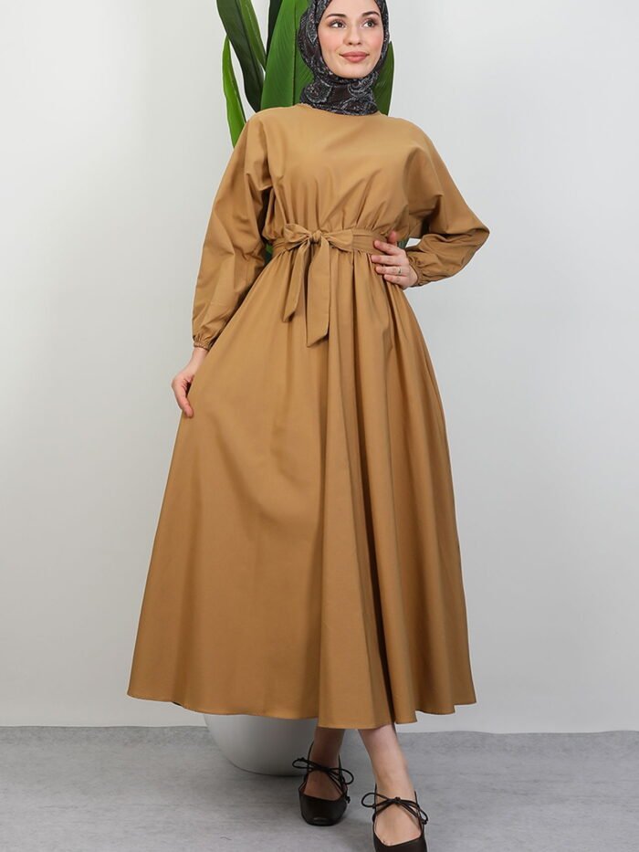 Efful Hijab Dress Milk Coffee