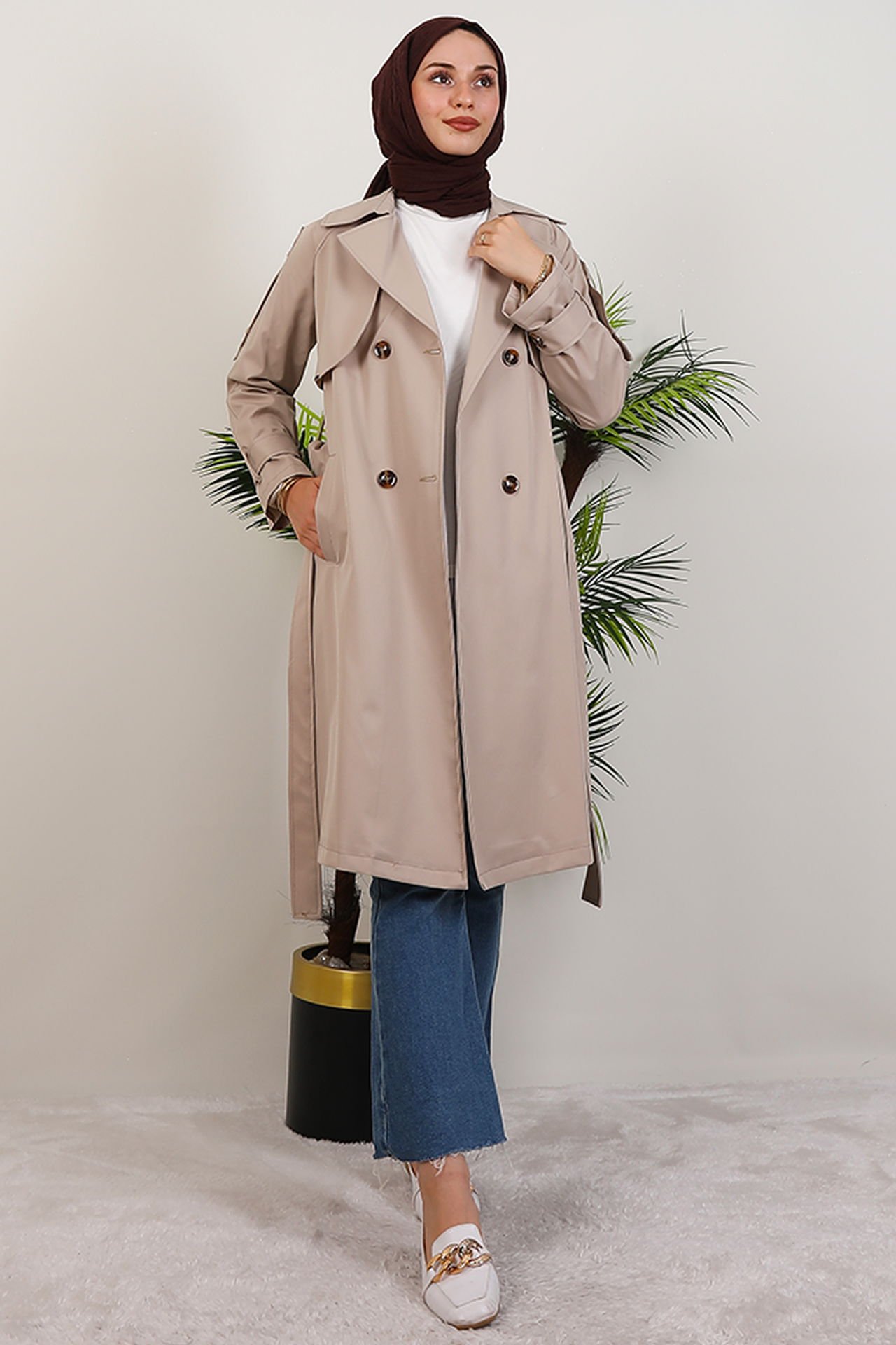 Erna Trench Coat Cream