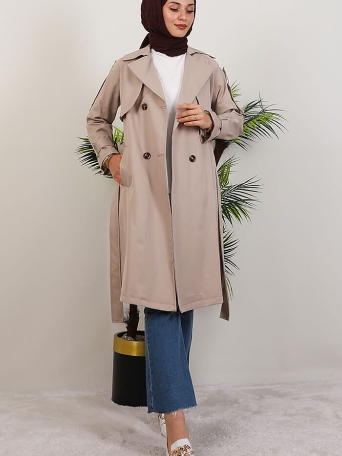 Alternative view of Erna Trench Coat Cream