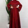 Funda Satin Dress Burgundy 19 funda saten elbise bordo 116971 25 B