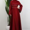 Funda Satin Dress Burgundy - Image 2