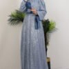 V-Neck Draped Dress Khaki - Image 7