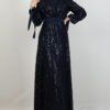 V-Neck Draped Dress Khaki - Image 9