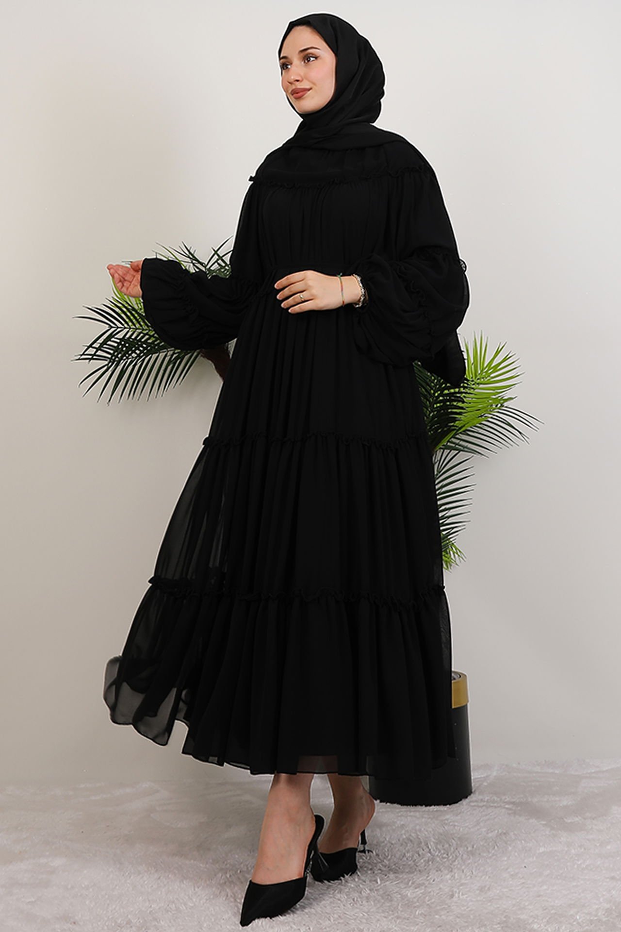 Ilay Chiffon Dress Mink 11 Ilay Chiffon Dress Mink - Image 11