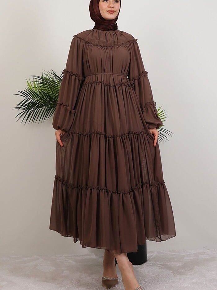 Ilay Chiffon Dress Mink
