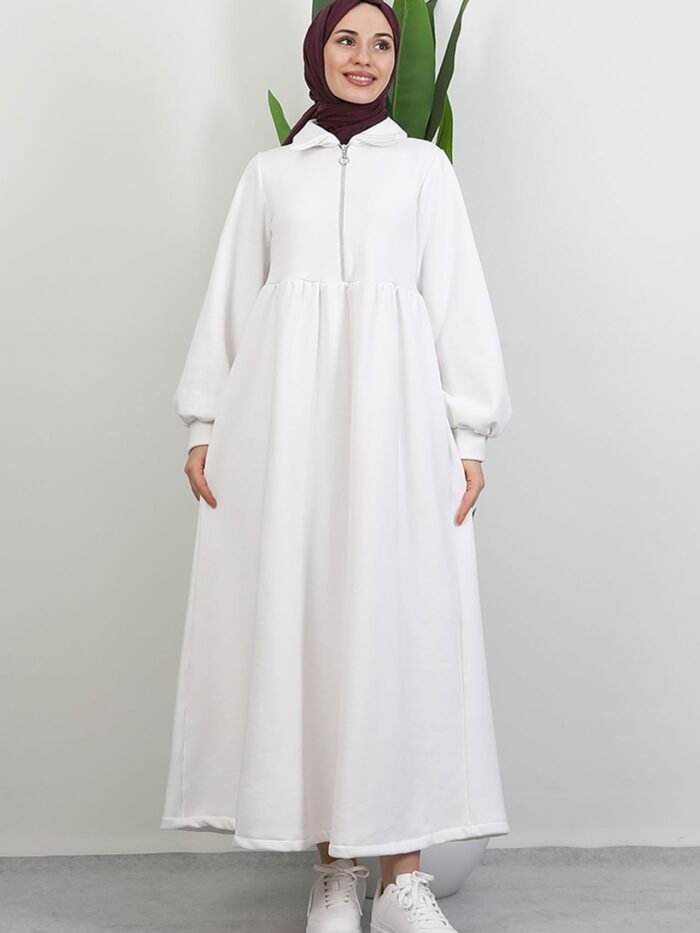 Alternative view of İlayda Zippered Dress White