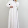 İlayda Zippered Dress White - Image 4