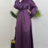 Thin Belted Satin Dress Gold - Image 11