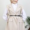 Belted Vest Beige - Image 5