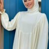 🤍 Luxury Turkish White Abaya|Premium Shirt Dress for Effortless Modesty & Style|6004 - Image 4