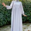 🤍 Luxury Turkish White Abaya|Premium Shirt Dress for Effortless Modesty & Style|6004 - Image 5