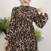 Leopard Chiffon Dress Brown 10 Leopard Chiffon Dress Brown - Image 5