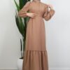 Lizge Hijab Dress Milk Coffee 14 lizge tesettur elbise sutlukahve 117126 25 B 10