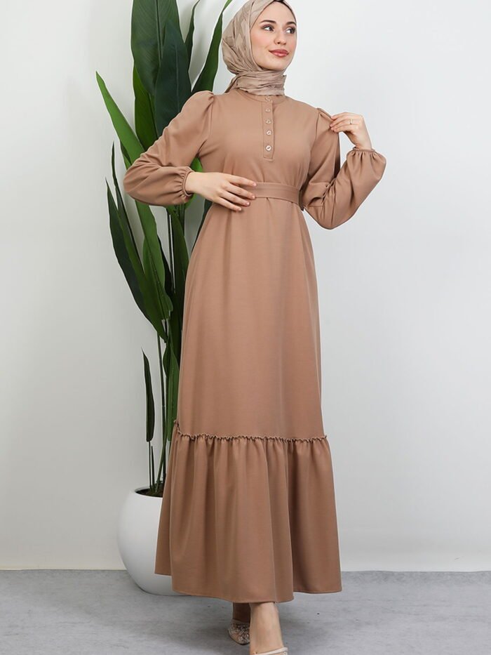 Lizge Hijab Dress Milk Coffee