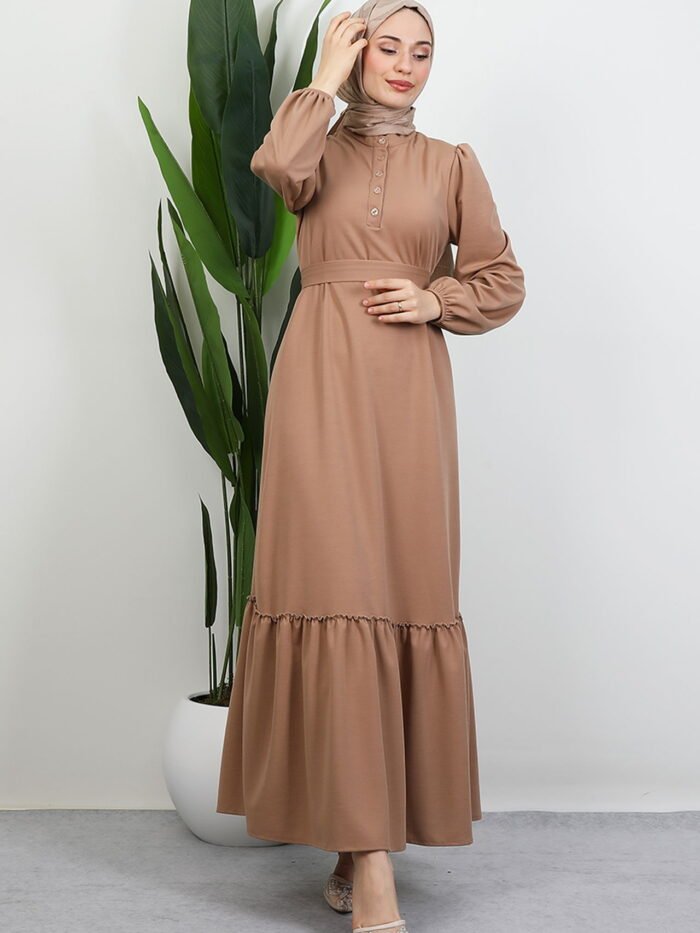 Alternative view of Lizge Hijab Dress Milk Coffee