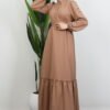 Lizge Hijab Dress Milk Coffee - Image 3