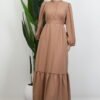 Lizge Hijab Dress Milk Coffee - Image 4