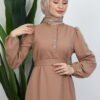 Lizge Hijab Dress Milk Coffee - Image 5