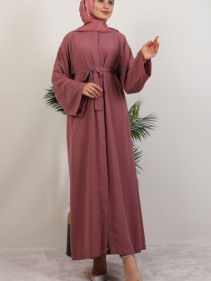 Coral Hijab Abaya Powder