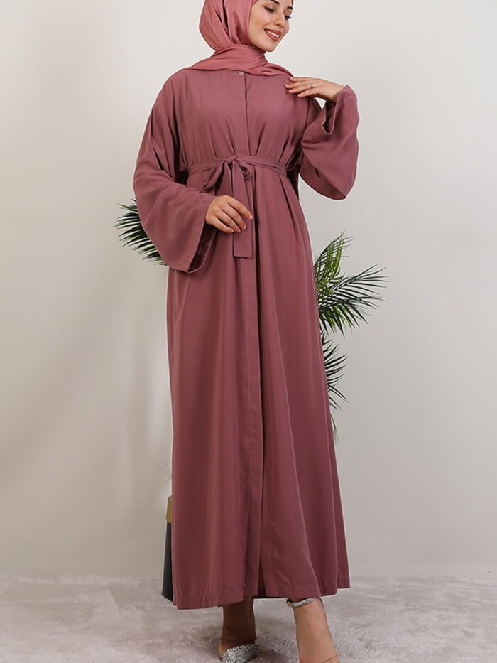 Alternative view of Coral Hijab Abaya Powder