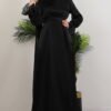 Off-the-Shoulder Cape Dress in Lilac - Image 9