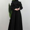 Front Degaje Dress Black 16 onu degaje elbise siyah 117251 25 B