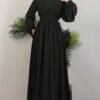 Elegant Pleated Chiffon Dress Mink 16 Elegant Pleated Chiffon Dress Mink - Image 7