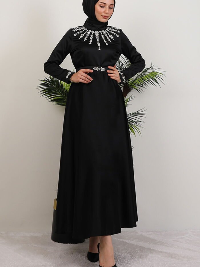 Alternative view of Stone Embroidery Detail Dress Black