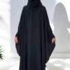Dress Black Plus Size|Three-Piece Abaya|Tunic & Trousers Set|8663 - Image 2