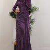 Feathered Draped Dress - Image 3
