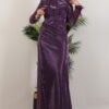 Feathered Draped Dress - Image 4
