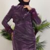 Feathered Draped Dress - Image 5