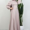 Side Tie Flared Dress Midnight Blue - Image 6