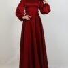 Side Tie Flared Dress Midnight Blue - Image 9