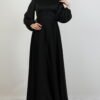 Side Tie Flared Dress Midnight Blue - Image 13