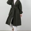 Asuman Cashmere Coat Dark Gray - Image 11