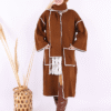 Knitted Scarf Cardigan 12156 Tan - Image 6