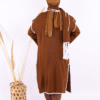 Knitted Scarf Cardigan 12156 Tan - Image 8
