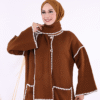 Knitted Scarf Cardigan 12156 Tan - Image 9