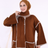 Knitted Scarf Cardigan 12156 Tan - Image 4